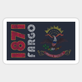 Vintage Fargo North Dakota Flag Home Love Sticker